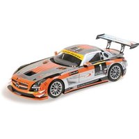 MINICHAMPS® 151133101 1:18 MERCEDES-BENZ SLS AMG GT3 - AL QUBAISI/EDWARDS/BLEEKEMOELEN/SCHNEIDER - WINNERS 24H DUBAI 2013 L.E. 1002 pcs. von MINICHAMPS