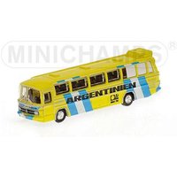 MINICHAMPS® 169035185 1:88 MERCEDES-BENZ O302 (LHD) - FUSSBALL-WELTMEISTERSCHAFT 1974 - MANNSCHAFTSBUS 'ARGENTINIEN' L.E. 999 pcs. von MINICHAMPS