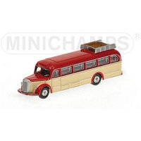 MINICHAMPS® 169038080 1:88 MERCEDES-BENZ O6600 BUS - 1950 - RED/CREAM L.E. 3000 pcs. von MINICHAMPS