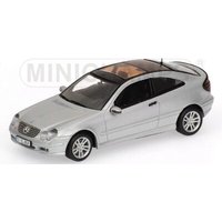 MINICHAMPS® 430030002 1:43 MERCEDES-BENZ C-CLASS SPORTS COUPE (CL203) - 2001 - SILVER L.E. 2016 pcs. von MINICHAMPS