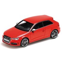 MINICHAMPS® 437013020 1:43 AUDI S3 3 DOORS - 2013 - RED L.E. 500 pcs. von MINICHAMPS