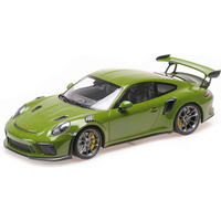 MINICHAMPS 1:18 PORSCHE 911 GT3RS (991.2) - 2019 - GREEN W/ SILVER WHEELS von MINICHAMPS