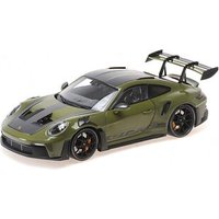 MINICHAMPS 110062027 1:18 PORSCHE 911 (992) GT3RS - 2024 - NATO OLIVE W BLACK WHEELS von MINICHAMPS