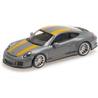 MINICHAMPS 410066232 PORSCHE 911 R - 2016 - NARDOGREY W/ YELLOW STRIPES W/ BLACK SIDEWAYS & YELLOW WRITING von MINICHAMPS