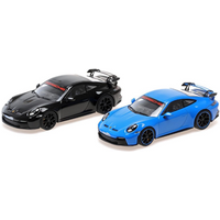 MINICHAMPS 412069200 1:43 2 CAR SET - PORSCHE 911 (992) GT3 - 2021 - SHARKBLUE & BLACK - SPORT AUTO von MINICHAMPS