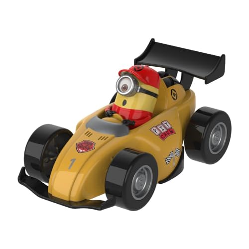 MINIONS AR07190 Bandai Fahrzeug mit Reibung, Formel 1, mehrfarbiges Spielzeug, Spielzeug und Geschenke für Kinder und Familie, emotioniert die Strecke mit Ihren Fahrzeugen von MINIONS