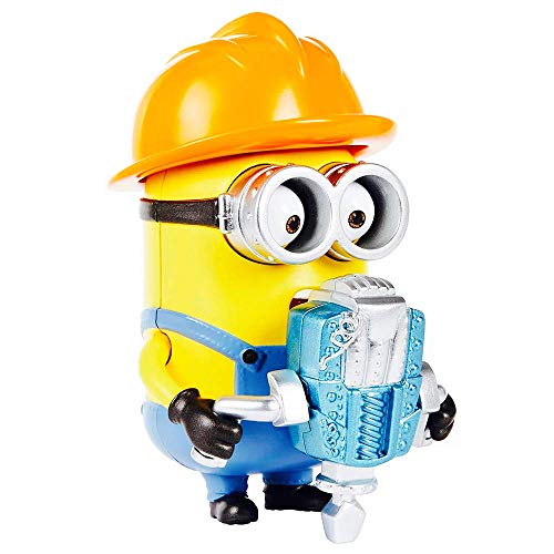 Mattel Minions GMF03 : Auf der Suche nach dem Mini-Boss" Loud N’ Rowdy Dave, sprechende Actionfigur mit Presslufthammer, Filmfigur-Spielzeug, für Kinder ab 4 Jahren von Mattel