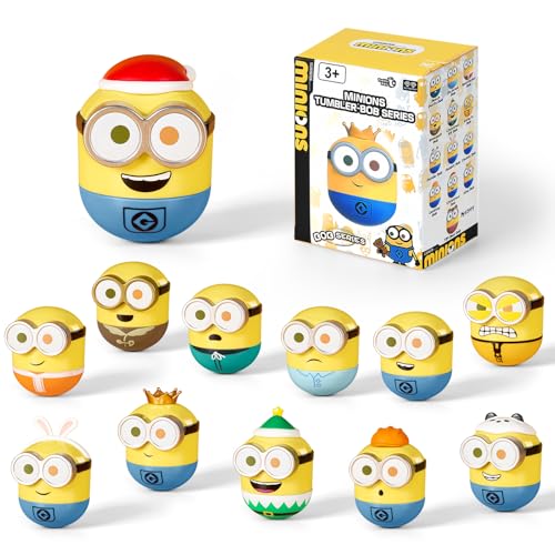 Minions Blind Box Figuren, Mini-Wobbler-Spielzeug, Actionfiguren für Heimdekoration, Schreibtischzubehör, Sammlerstück für Kinder, Jungen, Mädchen ab 3 Jahren, Tumbler Bob-Serie, 1 Packung von MINIONS