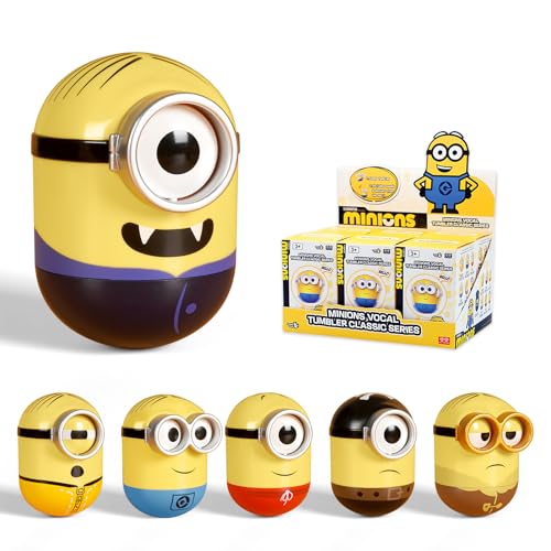 Minions Blind Box Figuren Spielzeug, Musik-Wobbler-Spielzeug, niedliches Tumbler-Wobbler-Spielzeug für alle Altersgruppen, Action-Figuren, Tumbler-Spielzeug für Kinder, Jungen und Mädchen, Geburtstag, von MINIONS