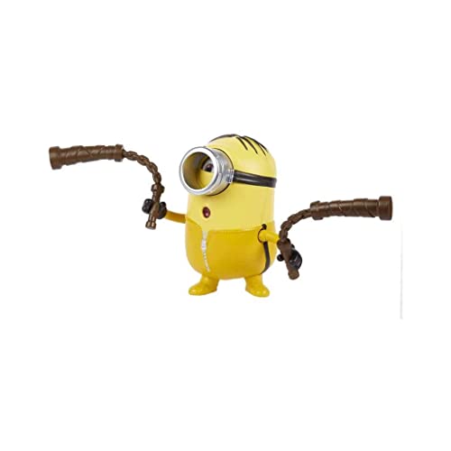 Minions GMD96 - ,,Minions: Auf der Suche nach dem Mini-Boss", Kung Fu Stuart Actionfigur, ca. 10 cm, Filmfigur-Spielzeug mit Nunchaku, Geschenk für Kinder ab 4 Jahren von MINIONS