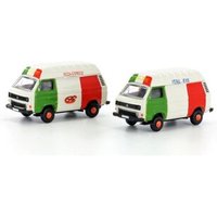 LEMKE Collection LC4307 N 1:160 VW T3 2er Set Eis-/ Pizza Wagen von MINIS 1:160