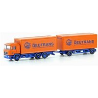 LEMKE Collection LC4605 N 1:160 MAN F90 3-achs Koffer-Hängerzug Deutrans von MINIS 1:160