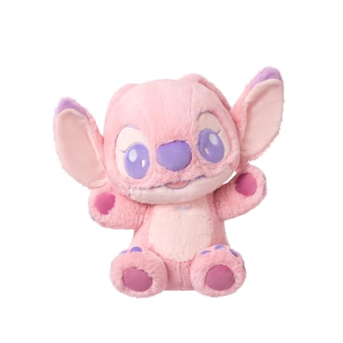 MINISO Angel Stitch Kuscheltier, 32cm Rosa Stitch Plüschfigur, Süße Klein Plüschtier für Kinder, Kuscheltier mit Schlappohren Kuscheltier für Kinder von MINISO