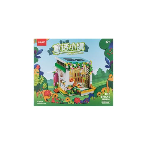 MINISO Fairytale Town Bauspielzeugset, Holzspielzeug blöcke，Afternoon Time Spiele Spielzeug Geschenk für Kinder Jungen und Mädchen ab 6+ von MINISO