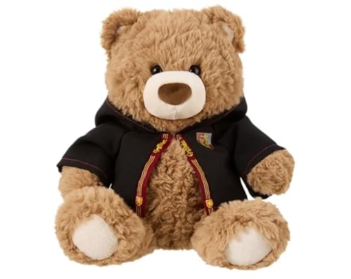 MINISO Harry Potter Plüschtier, 29cm Braunbär Kuscheltier, Harry Potter Teddybär, Teddybär Weiches Fell Teddybär mit Kapuze, für Kinder und Erwachsene zu Anlässen wie Geburtstag von MINISO