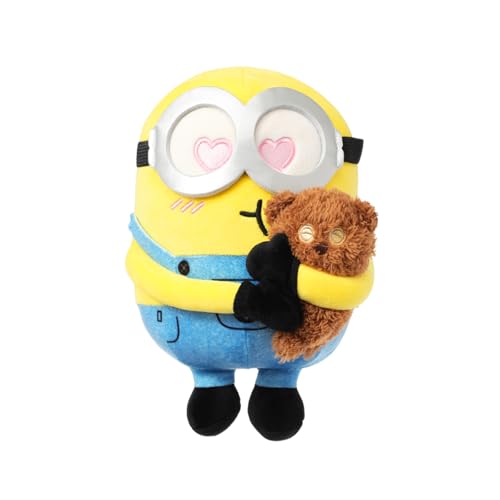 MINISO Minions Kuscheltier 22 cm, Bob Tim Kuscheltier Plüschtier Klein Kuscheltier für Kinder, Gelb Kuscheltier Minion Plüschtier für Mädchen Jungen Geeignet Geburtstag Geschenk von MINISO