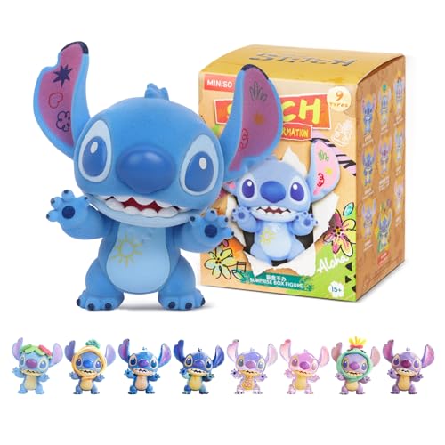 MINISO Stitch Blind Box, 1 Stück Coole Transformation Serie Blind Box Figur, 1 Stück Zufällige Figuren Spielzeug für Lilo & Stitch, Niedliche Stitch Figuren, Geburtstag Geschenk für Jungen Mädchen von MINISO