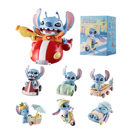 MINISO Stitch Blind Box, Niedliche Anime Minifiguren Zum Sammeln, Stitch Trip Serie Blind Box Figur, 1 Stück Zufällige Figuren Spielzeug Für Lilo & Stitch Fans, Geburtstag Geschenk Für Weihnachts von MINISO