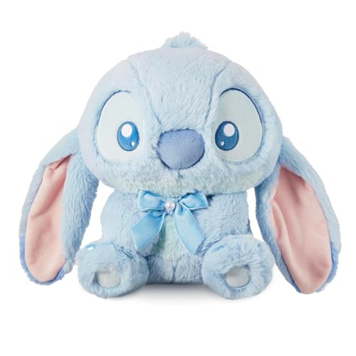 MINISO Stitch Kuscheltier Baby, Stitch Plüschtier 30cm, Lilo und Stitch Stofftier Schmusetier zum Blau Fliege, Pudgy Stitch Plush für Mädchen Jungen, Geeignet Stitch Geschenk für Mädchen von MINISO