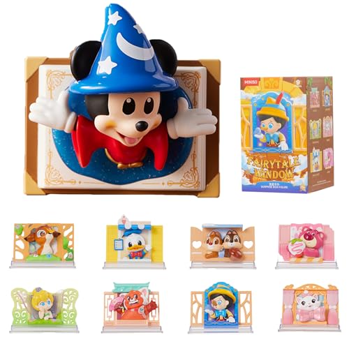 Mickey Mouse Sammelfiguren, Mickey Mouse Spielzeug Figuren Fairytale Window Series, Disney Mickey Mouse Sammeln Actionfiguren Zufällige, Donald Duck, Chip'n'Dale, Lotso, Bambi, Tinker Bell, Meilin von MINISO