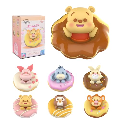 MINISO Winnie Pooh Blind Box, 1 Stück Winnie The Pooh Collection Donut Blind Box Figur, Disney Zufällige Figuren Spielzeug, Niedliche Winnie Pooh Figuren, Winnie The Pooh Geschenk für Jungen Mädchen von MINISO