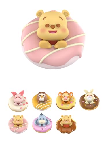 MINISO Winnie Pooh Blind Box, 1 Stück Winnie The Pooh Collection Donut Blind Box Figur, Disney Zufällige Figuren Spielzeug, Niedliche Winnie Pooh Figuren, Winnie The Pooh Geschenk für Jungen Mädchen von MINISO