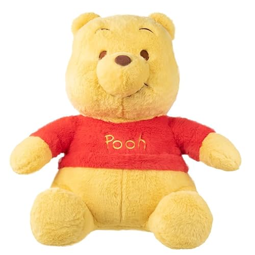 MINISO Winnie Pooh Kuscheltiere 40cm/16”, Winnie Pooh Plüschtier XXL, Medium Pooh Bär Spielzeug, Disney Winnie The Pooh Stofftier Schmusetier, Winnie Pooh Plush mit Roten T-Shirt für Mädchen Jungen von MINISO