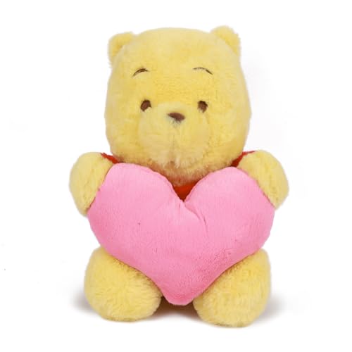 Winnie Pooh Kuscheltier 30cm Baby, Disney Winnie The Pooh Plüschtier mit Hält Herz, Disney Pooh Stofftier Schmusetier Groß, Winnie Pooh Plush Figure für Mädchen Jungen, Valentine's Day Geschenk von MINISO