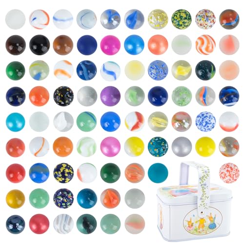MINISOISO Glasmurmeln,80PCS Glas Murmeln Kinder,Kleine Bunte Glasmurmeln mit Exquisite Box,Transparent Handgefertigte Glasmurmel,Murmelspiele für Kinder,Für Dekoration Oder Murmelspie(Zufällige Farbe) MINISOISO Glasmurmeln,80PCS Glas Murmeln Kinder,Kleine Bunte Glasmurmeln mit Exquisite Box,Transparent Handgefertigte Glasmurmel,Murmelspiele für Kinder,Für Dekoration Oder Murmelspie(Zufällige Farbe) von MINISOISO