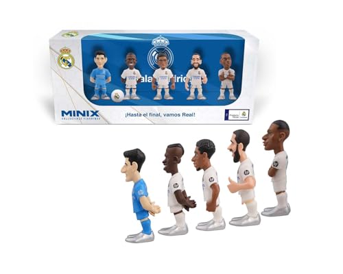 MINIX - Real Madrid - 5er Pack - Sammelfiguren 7 cm - B (Courtois/Vinicius/Bellingham/Carvajal/Mbappé) von MINIX