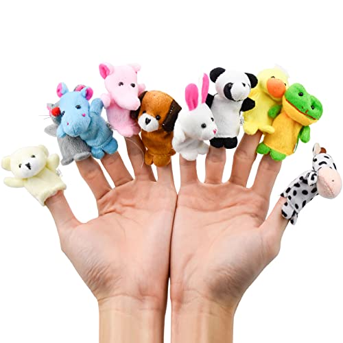 20 Stück Fingerpuppen Finger Plüschtier Set Kleine Tier Fingerpuppen Plüsch Tier Handpuppen Set für Geschenke Kinder Geschichte Zeit Geburtstag Oster Weihnachten von MINSHUXI