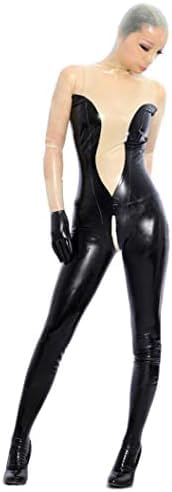 MINUSE Transparente Und Schwarze Catsuit-Handschuh-Ganzkörper-Body-Strumpfhose Aus Latex,Andere Farben,Kostenlos Anpassen von MINUSE