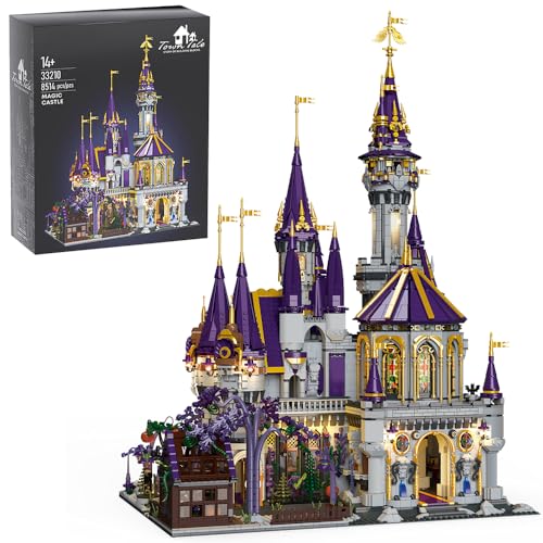 MISINI 33210 Halloween Magic Castle Baustein Set, 8514 Stücke Große Modulare Haus Bausatz für Erwachsene, Street View Schloss Modell Spielzeug Bausteine Set, MOC Sammeln BAU Spielzeug Geschenk von MISINI