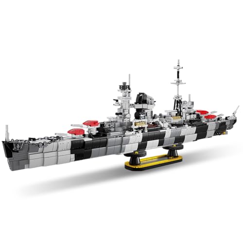 MISINI M6408 Hipper Admiral Hipper Cruiser Bausteine Set, 1510 PCS Militär Klemmbausteine Schiff Modell Bausätze, WW2 Boot Sammlerstück Modular Spielzeug Buildings, Geschenke für Jungen 8+ von MISINI