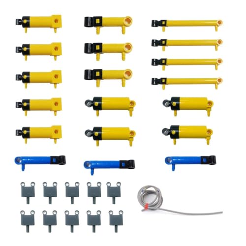 MISINI M6609 Pneumatik-Kits, einschließlich 2 Arten von technischen Pneumatikzylindern, MOC-Luftpumpenkolbendruckstangen, passend für Kranwagen Ersatzteile Set von MISINI