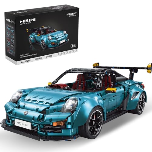 MISINI Taigaole Technik Klemmbausteine T5026 Sportwagen Bausatz,1:8 groß MOC Super Car Modellauto Bausteine,3389 Teile Galvanik Autos Bauspielzeug für Erwachsene von MISINI