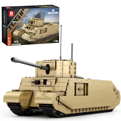 MISINI Technik 77032 TOG II Schwerer Panzer Bausteine, WWII Militär Britischer Kampfpanzer, 1427 Teile Groß MOC-Modellspielzeugset, geeignet für Erwachsene (autorisiert von World of Tanks) von MISINI