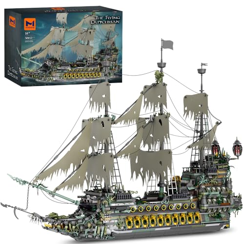 MISINI 66037 The Flying Dutchman Piratenschiff Klemmbausteine Bausteine, Fliegenden Holländers groß MOC Modell,5865 Stück Bausteine Schiff für Erwachsene von MISINI