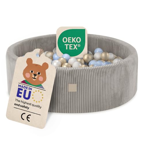 MISIOO Bällebad mit Schaumstoff-Füllung - 90x30cm - 200 Bälle für Bällebad - Hochwertige Bällebad Bälle für Kinder - Weiches und Sicheres Spielzeug - Waschbar MISIOO Bällebad mit Schaumstoff-Füllung - 90x30cm - 200 Bälle für Bällebad - Hochwertige Bällebad Bälle für Kinder - Weiches und Sicheres Spielzeug - Waschbar von MISIOO