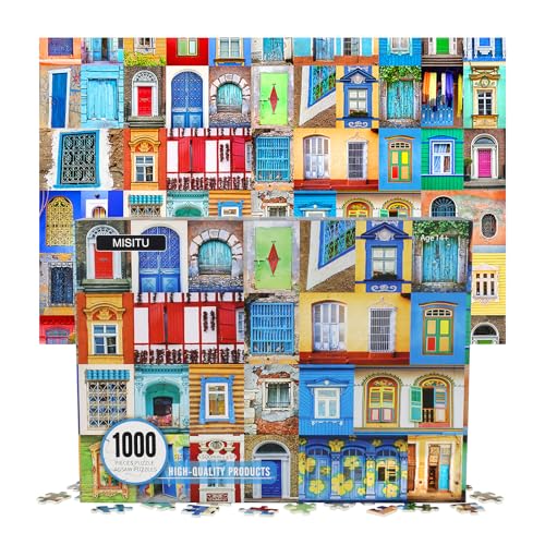 1000 Teile Puzzle für Erwachsene und Kinder, einfach zu montieren, MISITU Puzzle, Türen und Fenster von MISITU