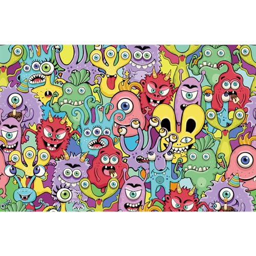 MISITU 100 Teile Puzzle für Erwachsene/100 Teile Kinderpuzzle für Kinder ab 6 Jahren Niedlich Monster Puzzles von MISITU