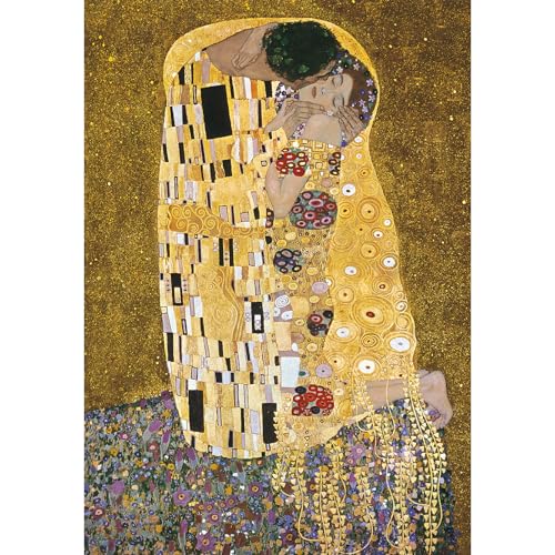 MISITU 2000 Teile Puzzle für Erwachsene, Kunstpuzzle "Kuss" von Gustav Klimt, Familienspiel Geschenk, Herausforderndes Puzzle für Kinder ab 14 Jahren von MISITU