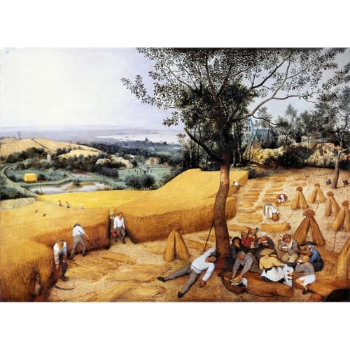 MISITU 2000 Teile Puzzle für Erwachsene Kunst Puzzle Klassische Erwachsenen Puzzles Gemälde von Pieter Bruegel Die Erntehelfer von MISITU