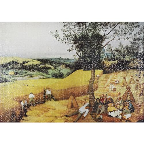 MISITU 2000 Teile Puzzles für Erwachsene, Kunstpuzzle "Die Erntemaschinen" von Pieter Bruegel, Herausforderndes schwieriges Puzzle für Kinder ab 14 Jahren von MISITU