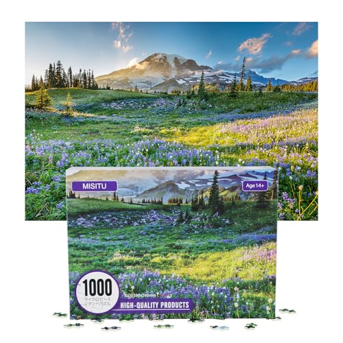 MISITU Mini Puzzle 1000 StüCke FüR Erwachsene - Wilde Blumen - Herausfordernder 1000 StüCk Puzzle (38x26 cm) von MISITU