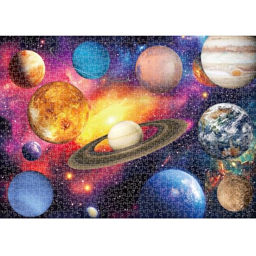 MISITU Puzzle 1000 Teile für Erwachsene Weltraumplaneten Heimdekoration 70 x 50cm MISITU Puzzle 1000 Teile für Erwachsene Weltraumplaneten Heimdekoration 70 x 50cm von MISITU