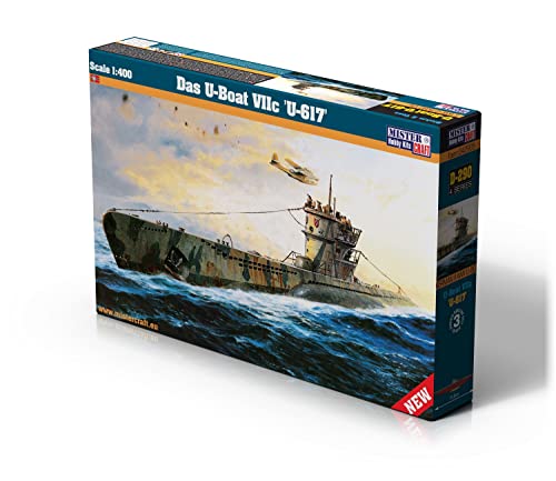 Mistercraft D-290 German U-Boat VIIc T Modellbausatz, schwarz, 1:400 Scale von MISTER CRAFT HOBBY KITS