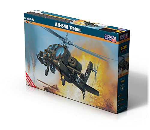 MISTER CRAFT HOBBY KITS Mistercraft Modellbausatz Helikopter AH-64A Peten Maßstab 1:72, Plastikbausatz, Bausatz zum Zusammenbauen, Inklusive Klebstoff, Kunststoffmodell, Bauanleitung, 204mmx198mm, Mittel von MISTER CRAFT HOBBY KITS