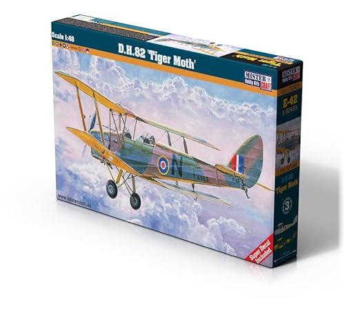 Mistercraft E-42 1:48 D.H.82 Tiger Moth Modellbausatz, schwarz von MISTER CRAFT HOBBY KITS