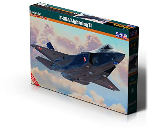 Mistercraft Modellbausatz F-35A ‘Lightning II’ Maßstab 1:72Plastikbausatz, Bausatz zum Zusammenbauen, Inklusive Klebstoff, Kunststoffmodell, Bauanleitung,214mmx148.2mm von MISTER CRAFT HOBBY KITS